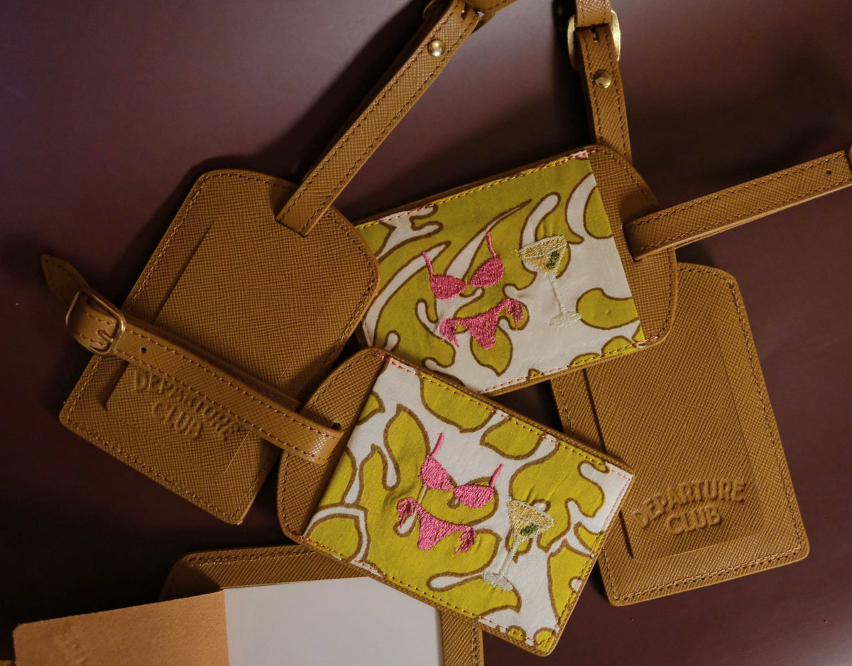 Bikini & martini luggage tag