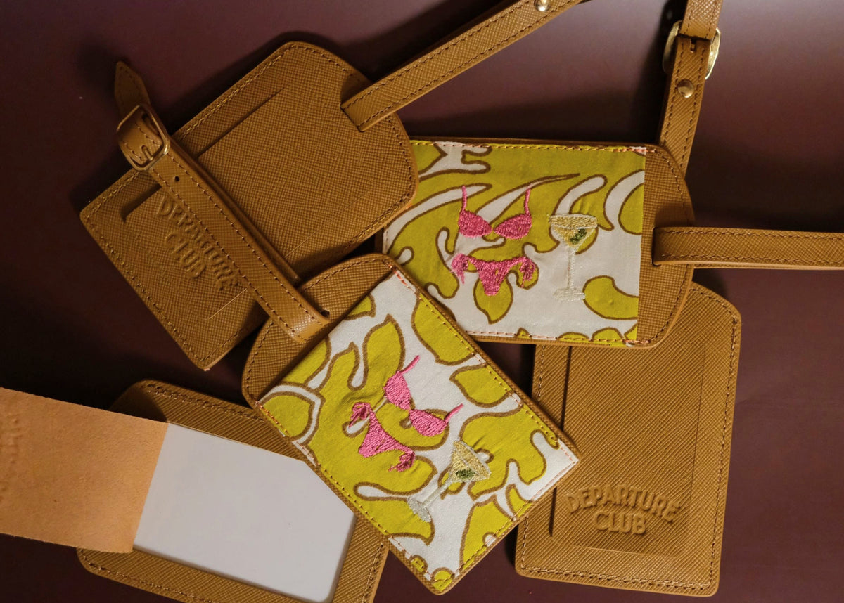Bikini & martini luggage tag