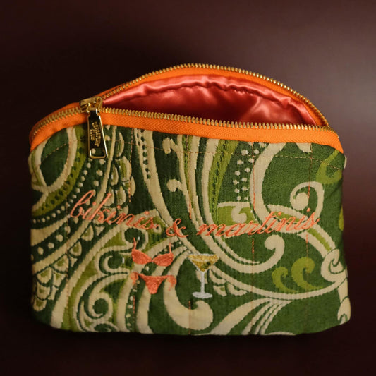 Retro bikinis & martinis travel zip