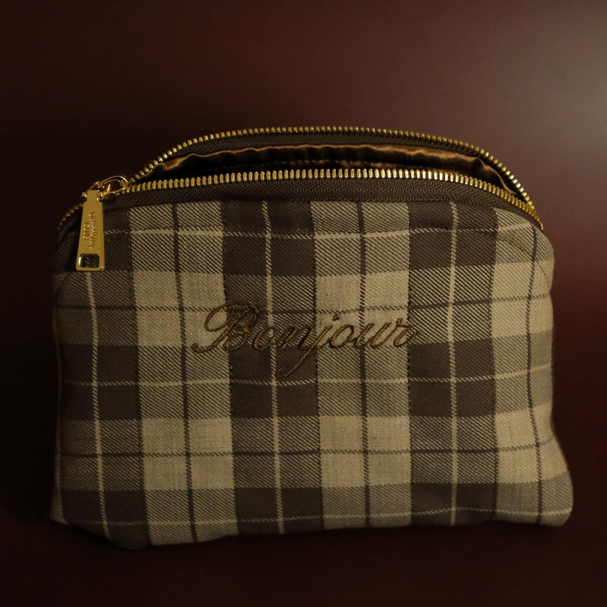 Bonjour plaid travel zip