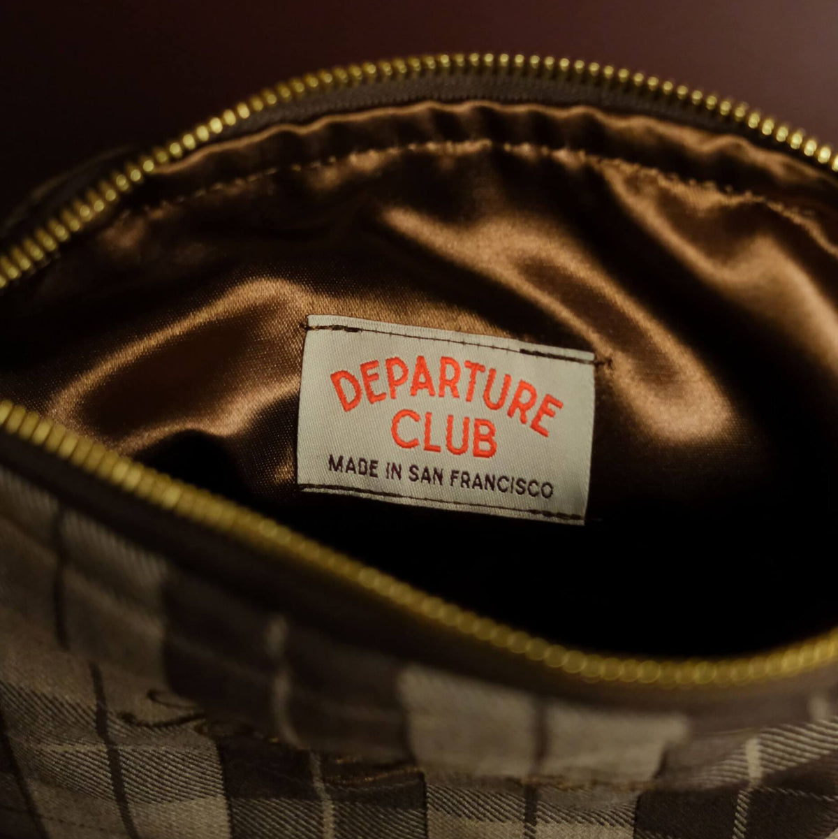 Bonjour plaid travel zip