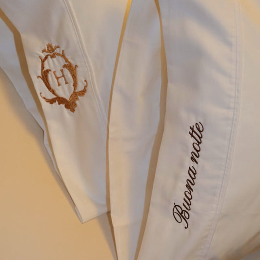 Custom embroidered pillow case