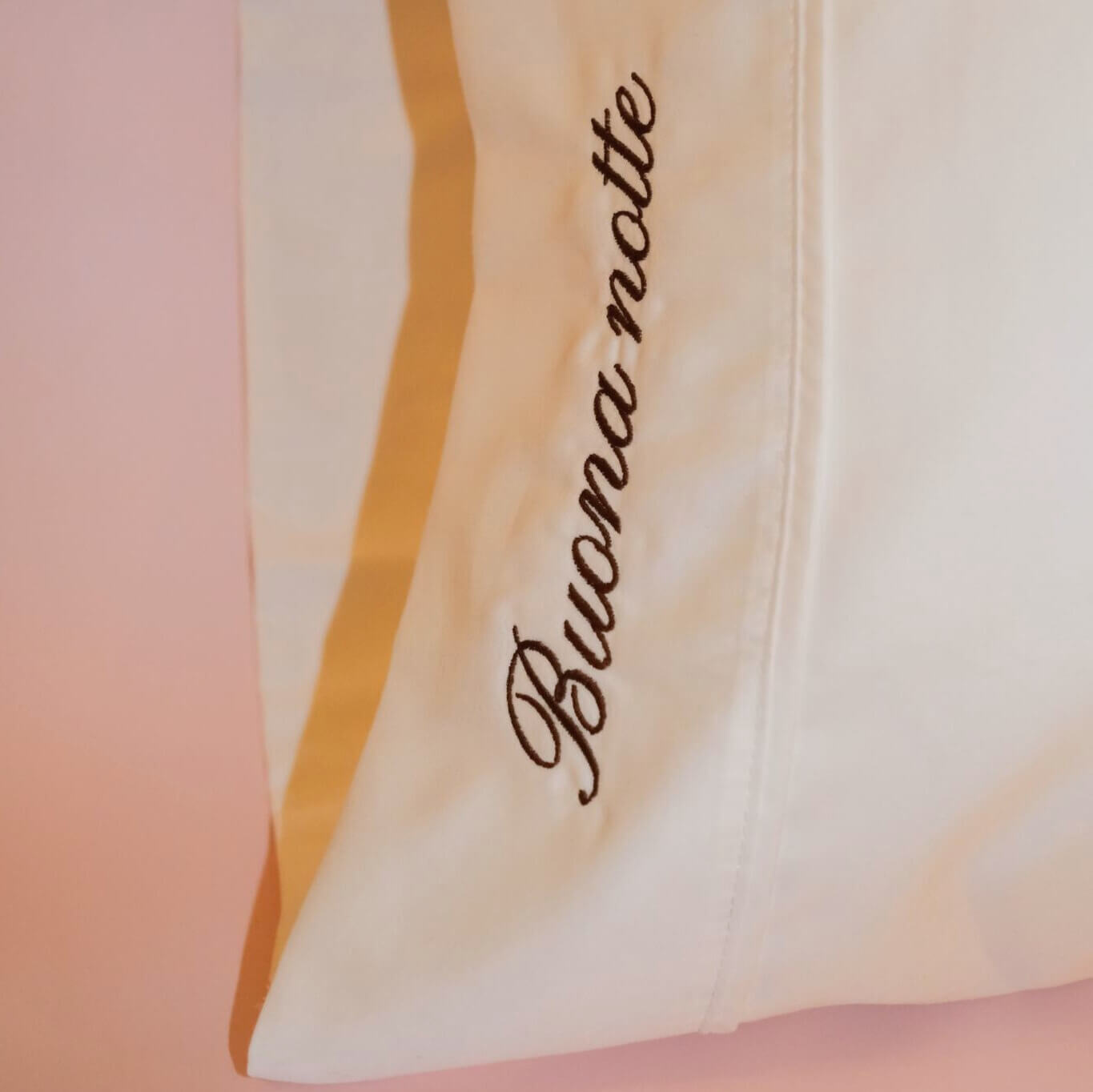 Custom embroidered pillow case