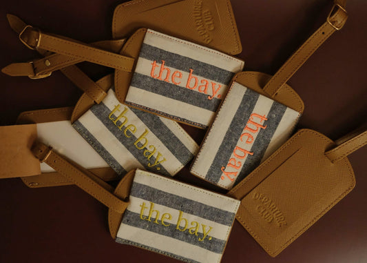 Bay stripe luggage tag